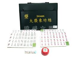 Mahjong 大廣東 竹絲 麻將34mm